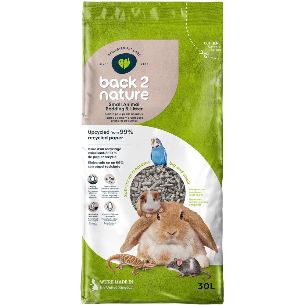 FibreCycle Lecho Papel Higienico, conejo, animales pequeños, Ecologico