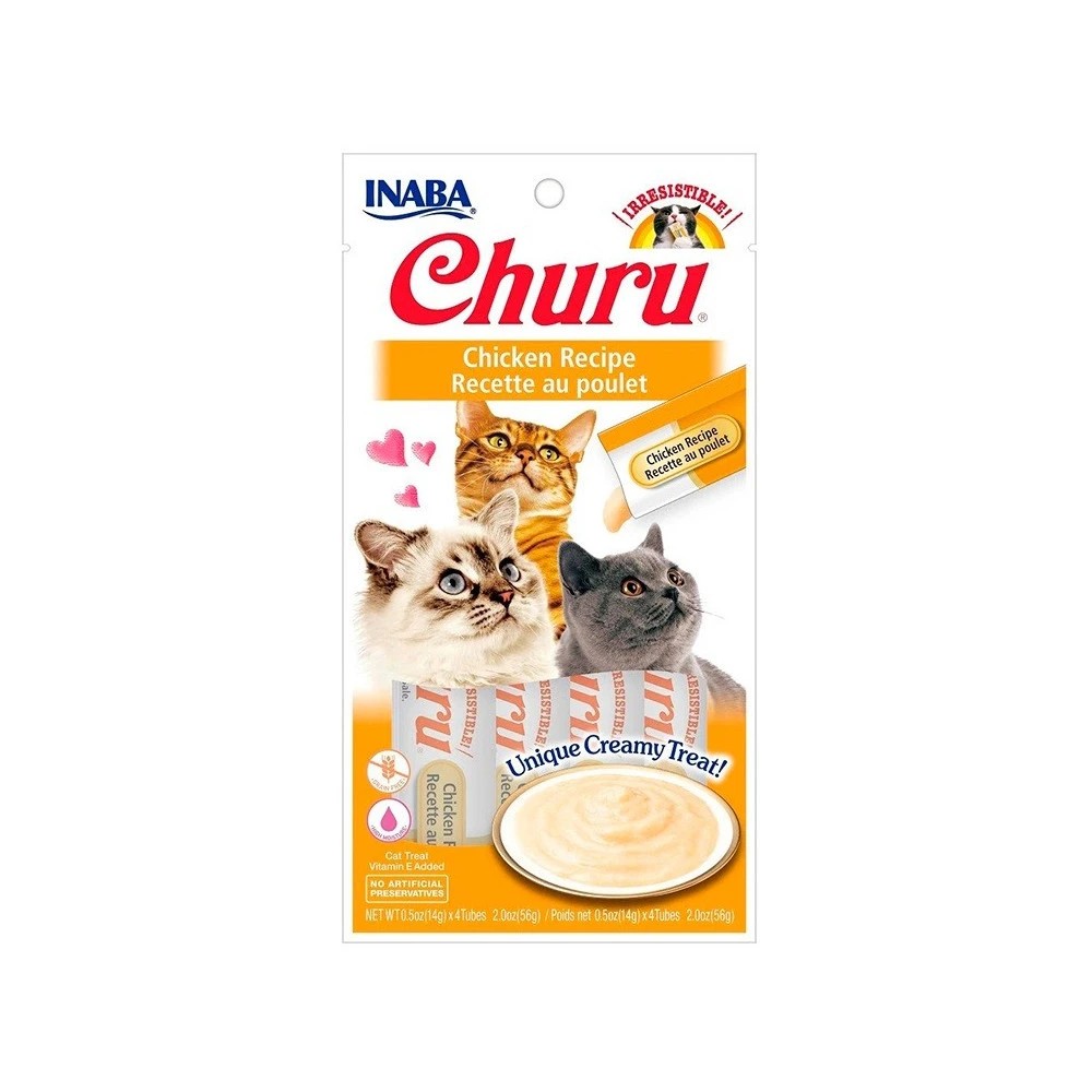 Churu Puré Receta de Pollo para Gatos  (4x 14gr)