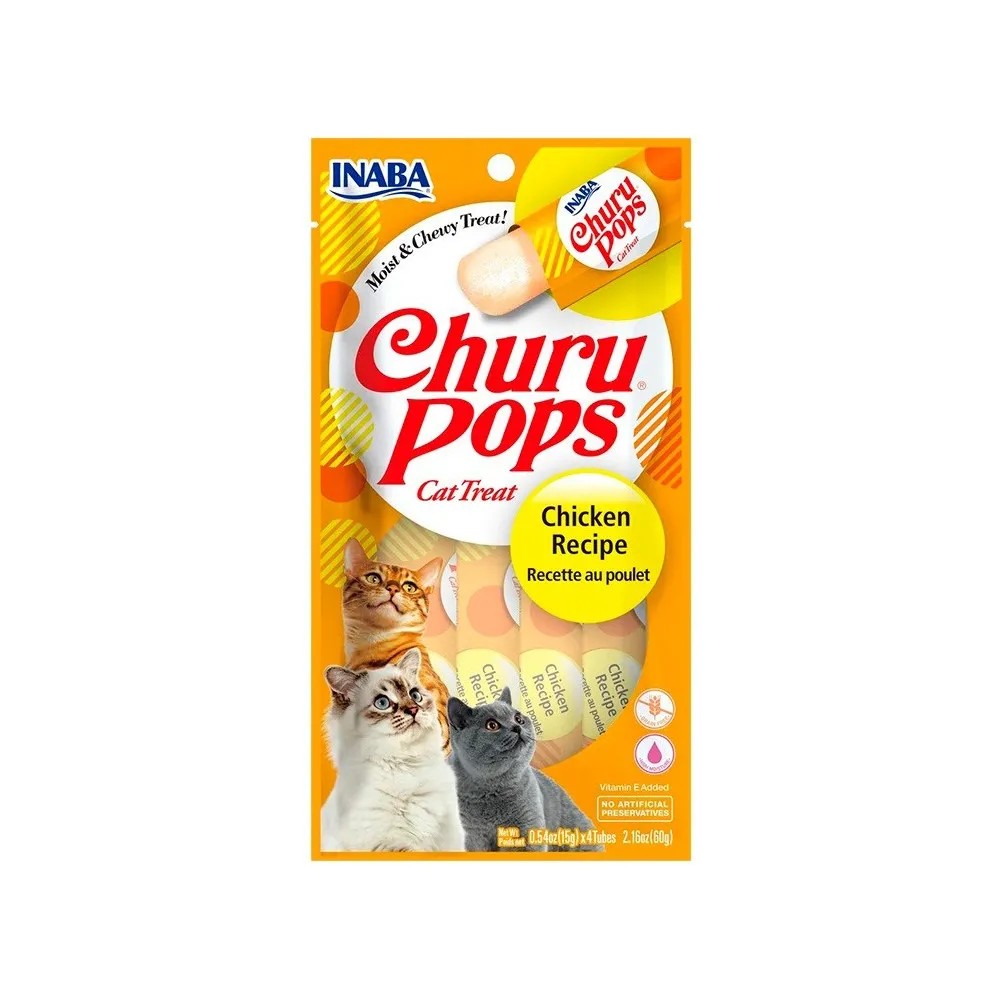 Churu Pops Receta de Pollo para Gatos  (4x15gr)
