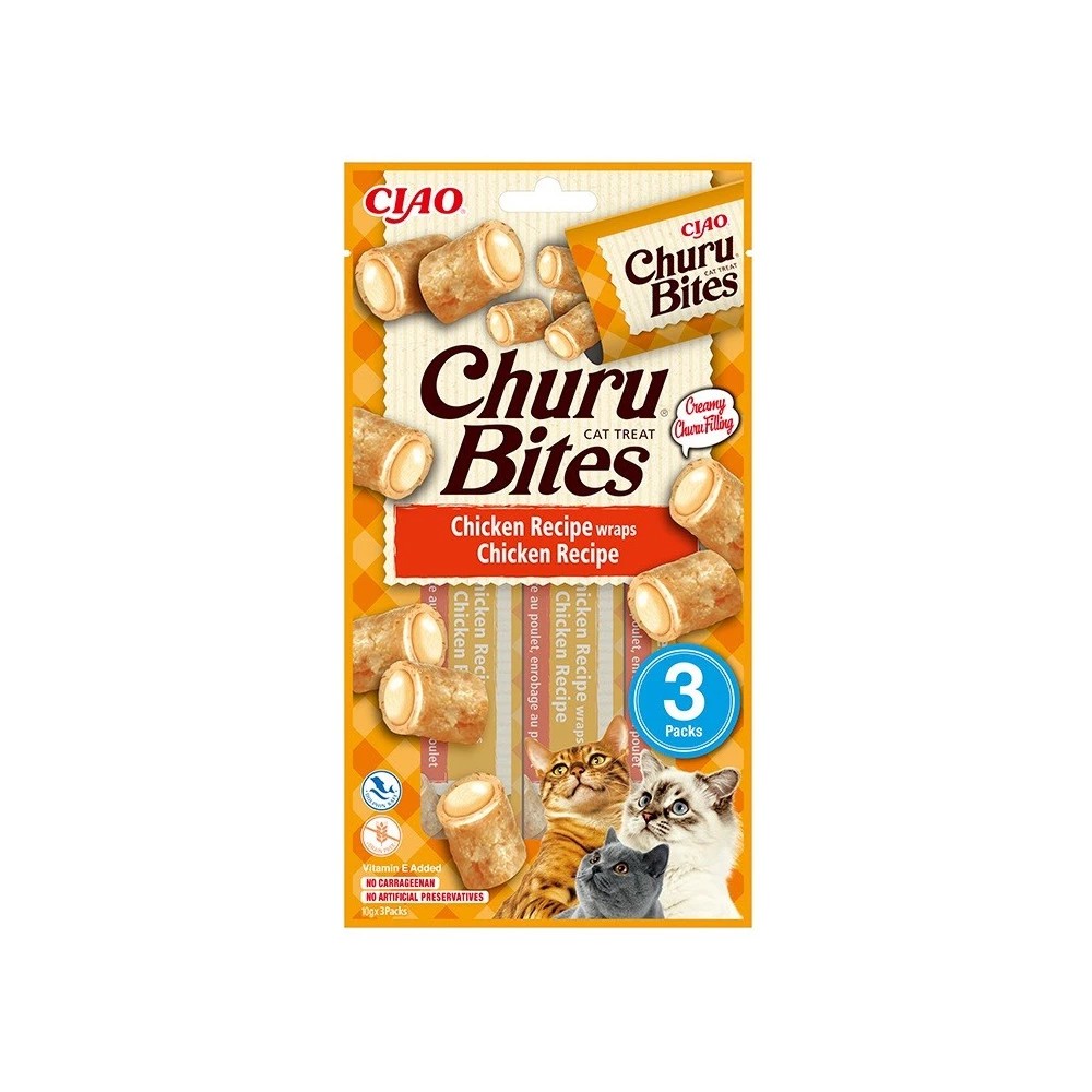 Churu Bites Receta de Pollo para Gatos 12 unid (3x10gr)