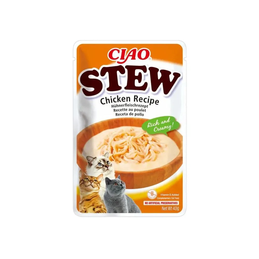 Churu Stew Estofado de Pollo Sobre Gatos 12x 40gr