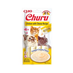 Churu Puré Receta de Pollo con Queso para Gatos (4x 14gr)