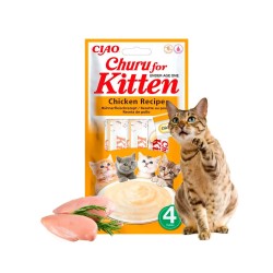 Churu Puré Kitten Receta de Pollo para Gatos (4x14gr)