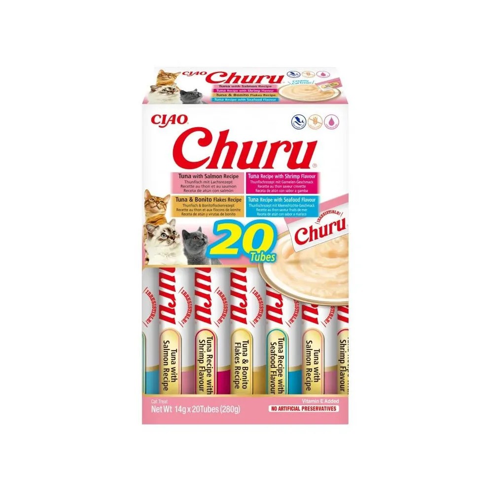 Churu Cat Variedades de Marisco para Gatos 20x14gr