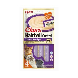 Churu Hairball Control Puré Receta de Atún para Gatos 4X14GR