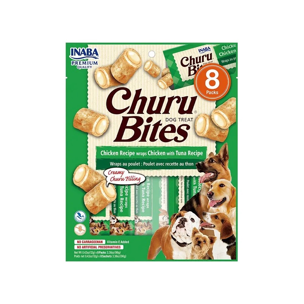 Churu Bites Receta de Pollo con Atún para Perros 8X12GR