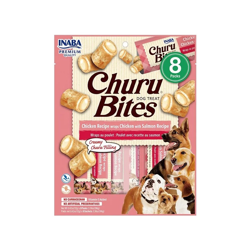 Churu Bites Receta de Pollo con Salmón para Perros 8X12GR