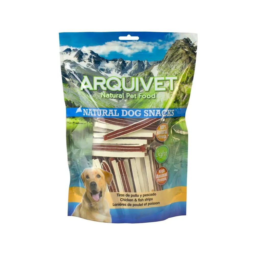 Arquivet Tiras de Pollo y Pescado Natural para Perros 1KG