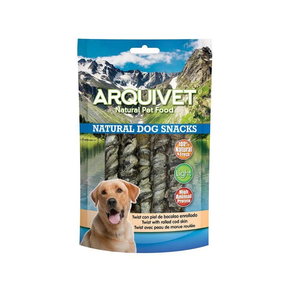 Arquivet Twist Dental con Piel de Bacalao Enrollado para Perros 1 KG