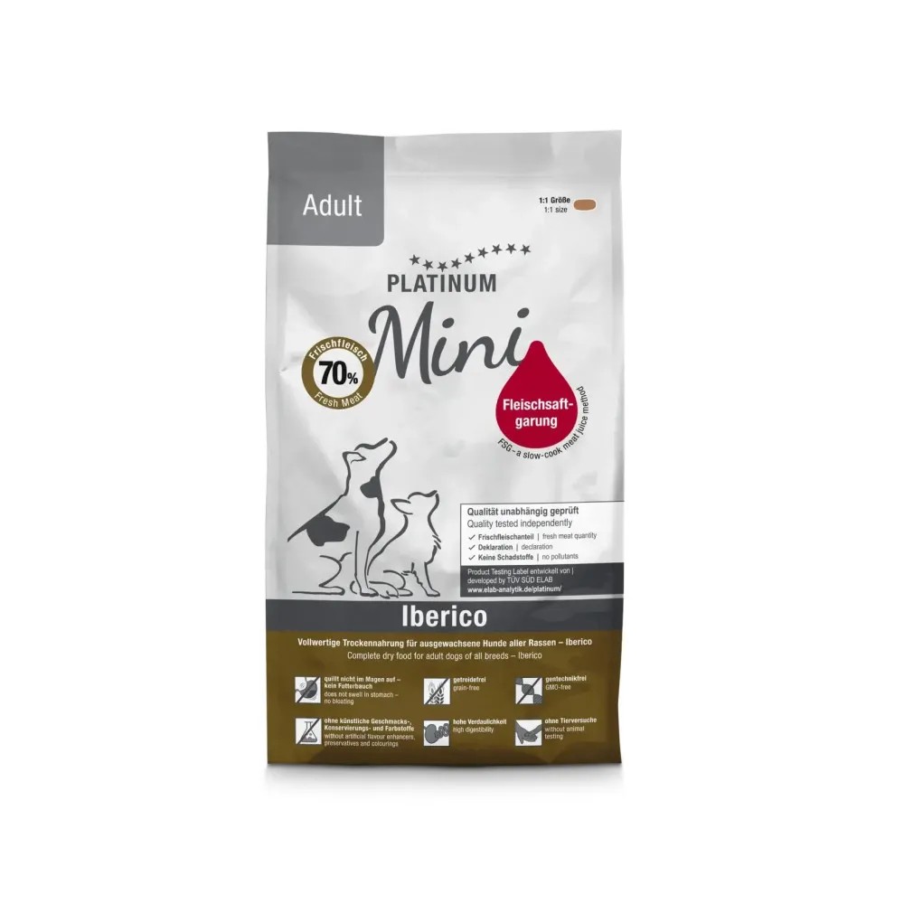 Platinum Natural Adult Iberico & Greens Mini para Perros 900 gr