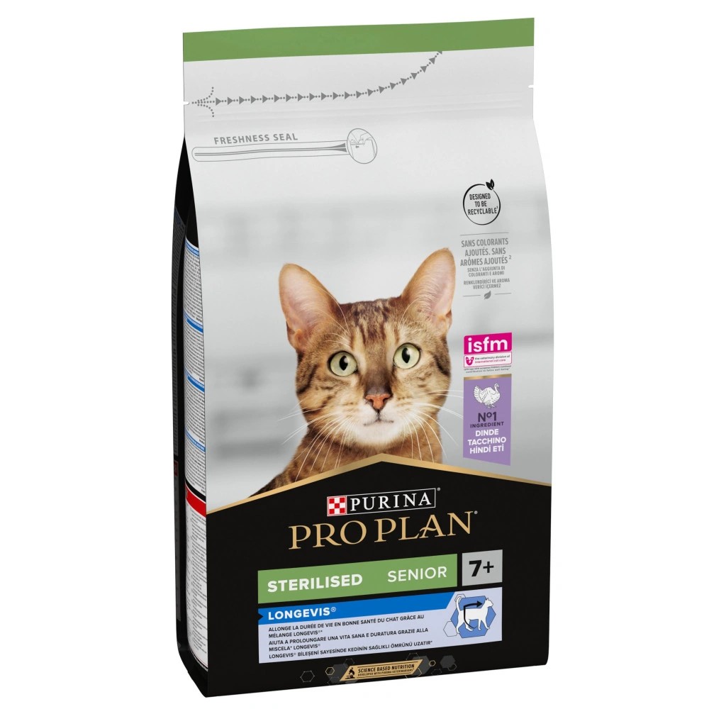 Purina Pro Plan Gato Sterilised Senior 7+ Pavo