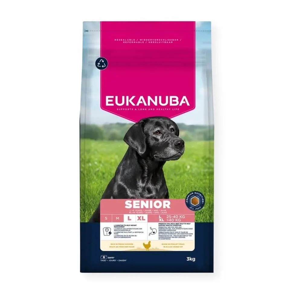 Eukanuba Senior razas grandes y muy grandes, con  ((cordero y arroz))  12  kg