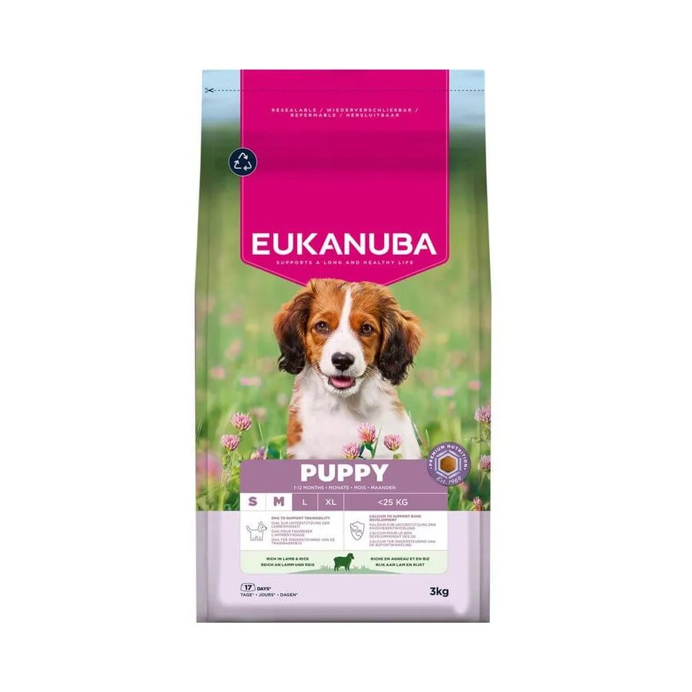 Eukanuba Puppy Razas Pequeñas y Medianas Cordero y Arroz