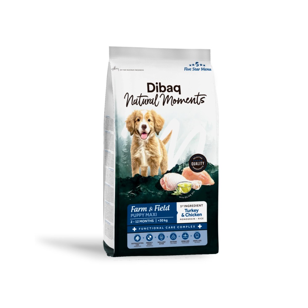 Dibaq Natural Moments Pollo y Pavo Puppy Maxi