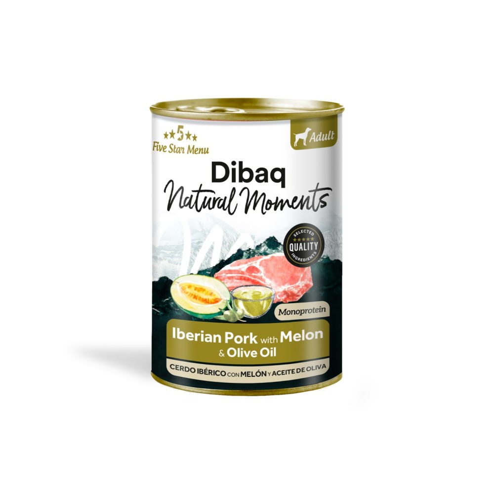 Dibaq Natural Moments Adulto Cerdo Ibérico con Melón 380gr