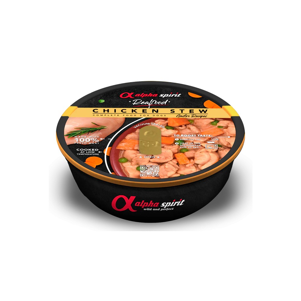 ALPHA SPIRIT Estofado de Pollo para Perros tarrina 280 gr