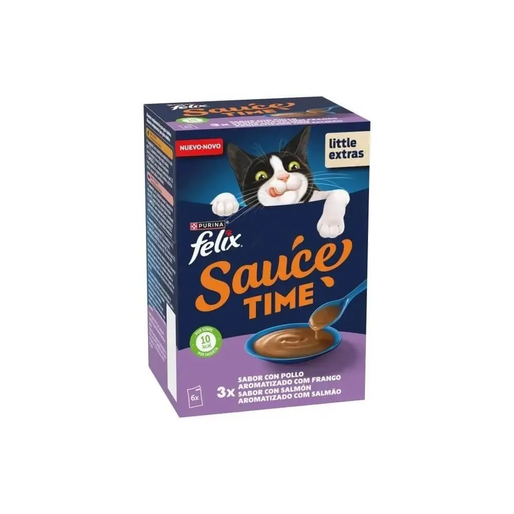 Felix Soup Time Original con Pollo y Salmón para Gatos 6X48GR