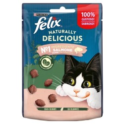 Felix Naturally Delicious Snack de Salmón para Gatos 8X50GR