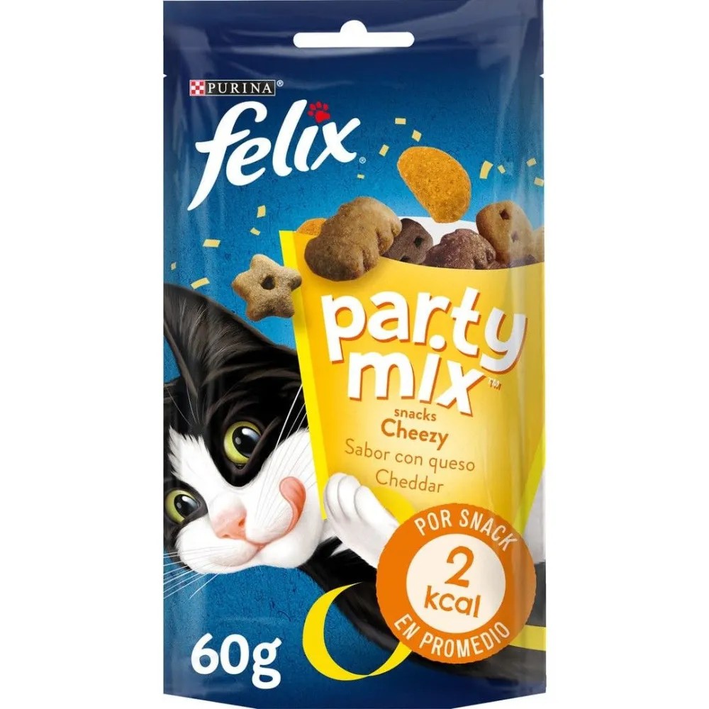 Felix Party Mix Cheezy Mix Snack para Gatos 8X60GR