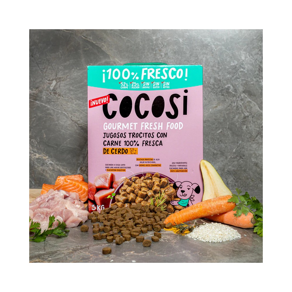 COCOSI Comida fresca natural cerdo 3 kg