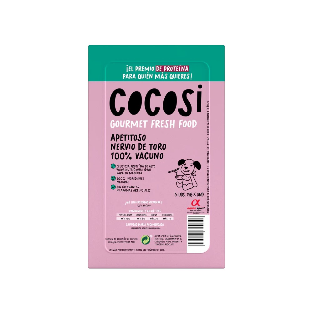 COCOSI Snack para perro nervio de toro