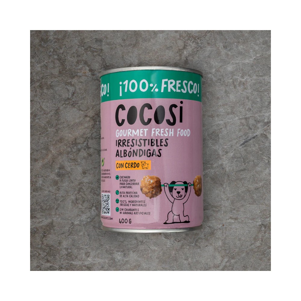 COCOSI Albóndigas en salsa para perro sabor cerdo 400GR