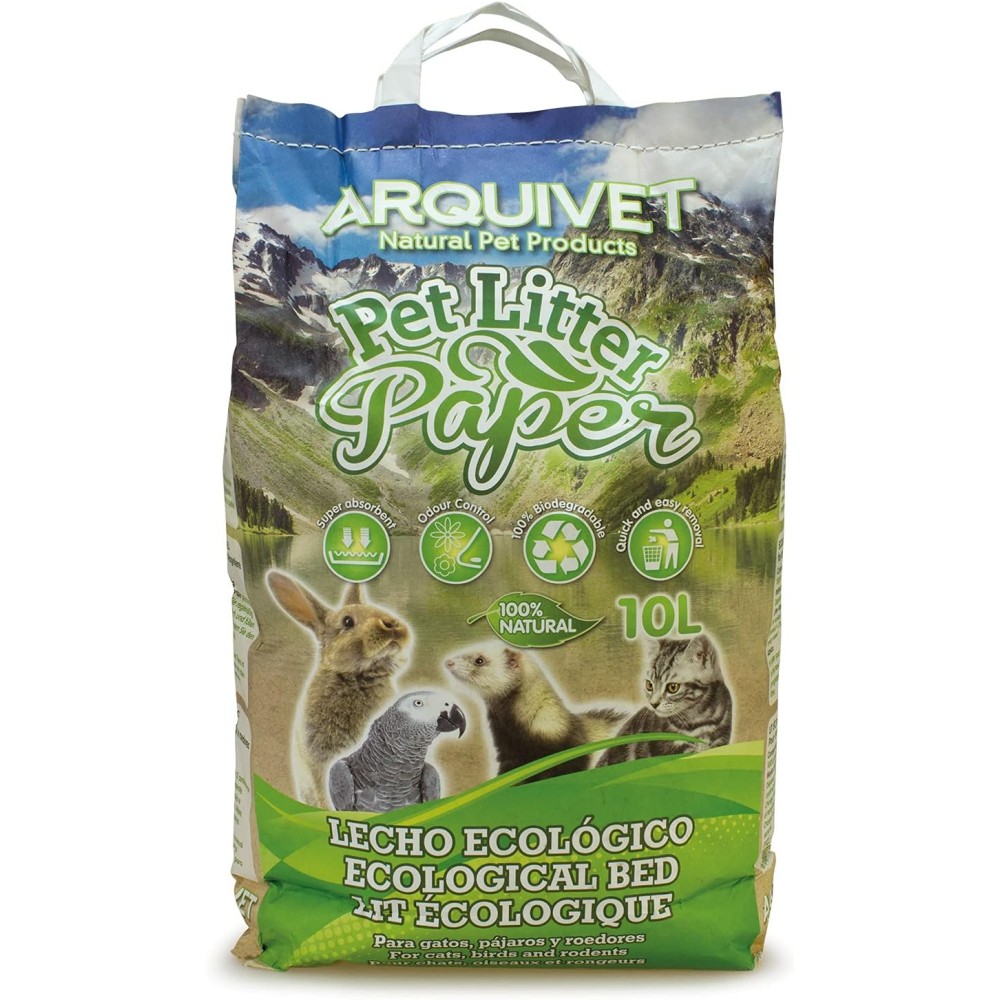 Arquivet Arena Aglomerante de Papel Reciclado para Pequeñas Mascotas 10 L