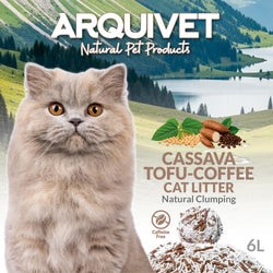 ARQUIVET Arena aglomerante para gatos 6L - Cassava Tofu Coffee Cat Litter