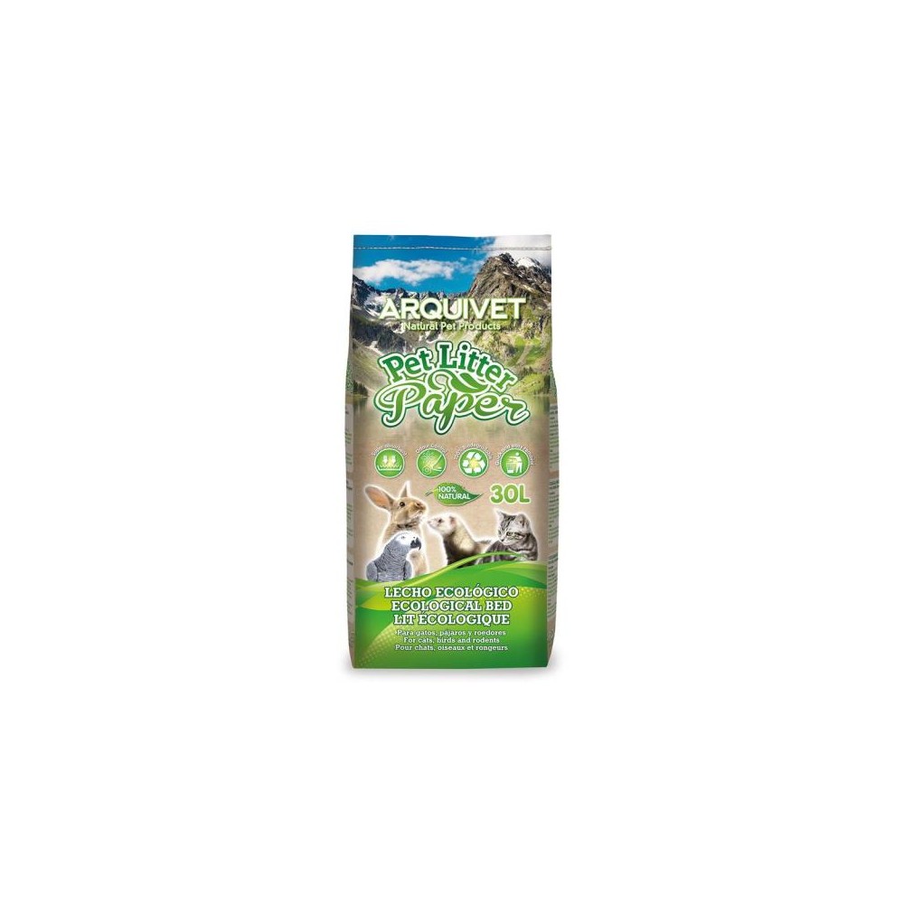 ARQUIVET Lecho ecológico para mascotas- Pet Litter Paper