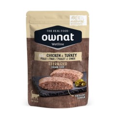Ownat Wetline Sterilized Pollo y Pavo Gato 12X85GR