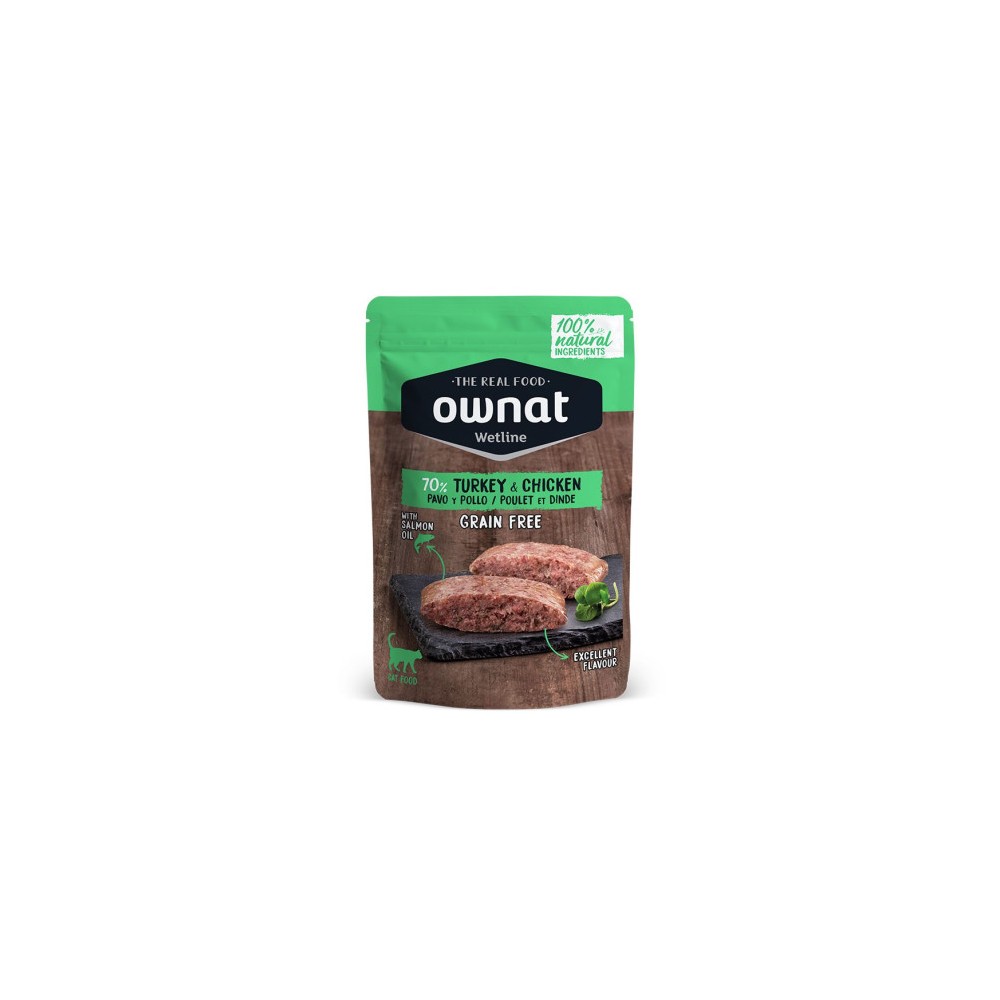 Ownat Wetline Pavo y Pollo Gato 12X85 GR