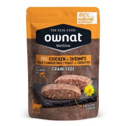 Ownat Wetline Chicken and Shrimps para Gatos 12X85GR