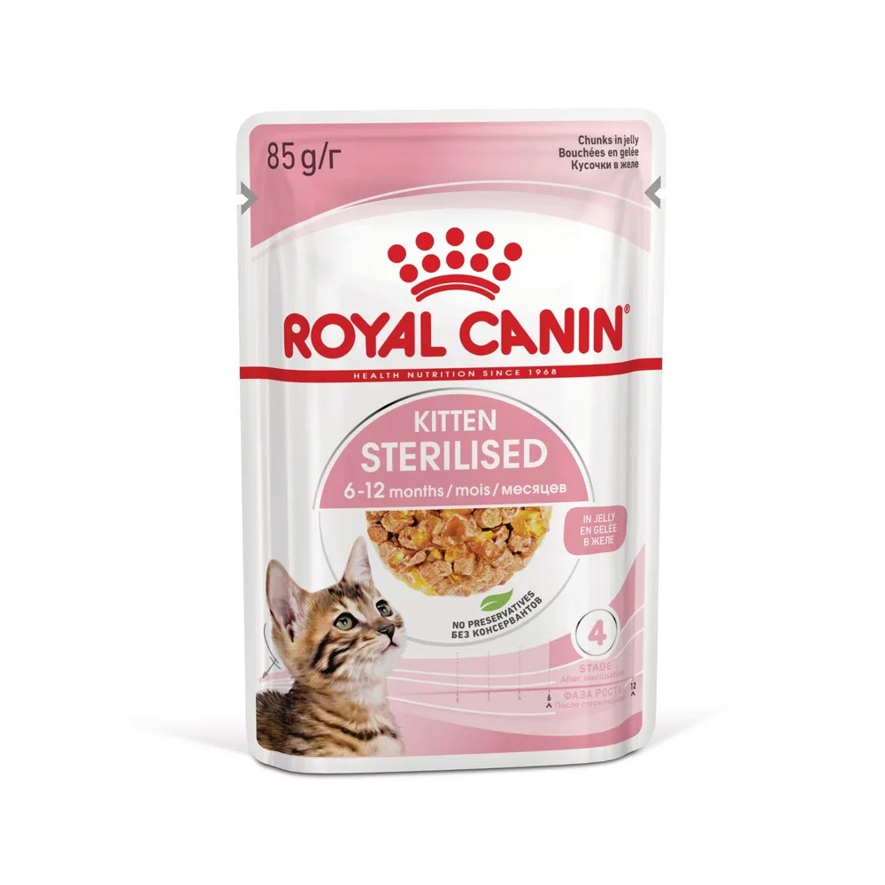 Royal Canin Kitten Sterilised en gelatina 12x85gr