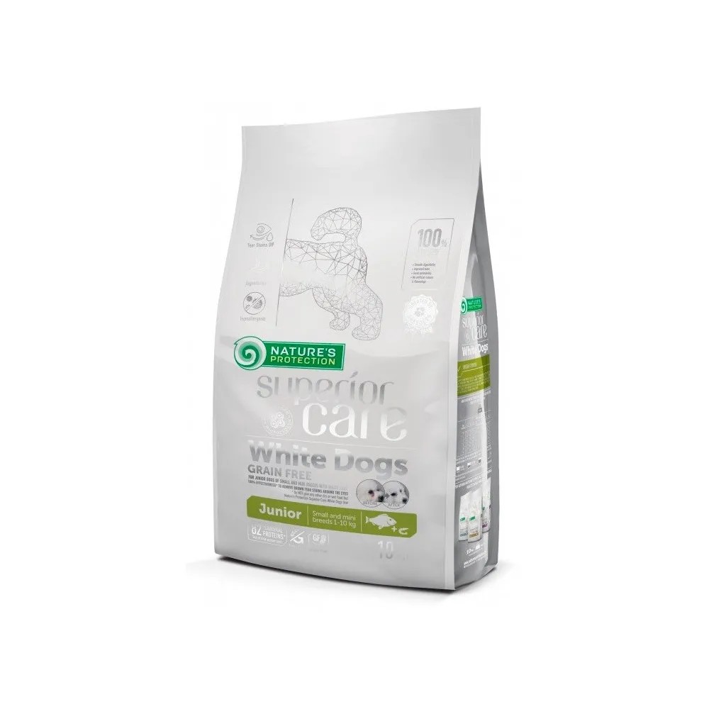 Nature's Protection Junior Pelo Blanco Grain Free Razas Pequeñas Pescado 1,5kg