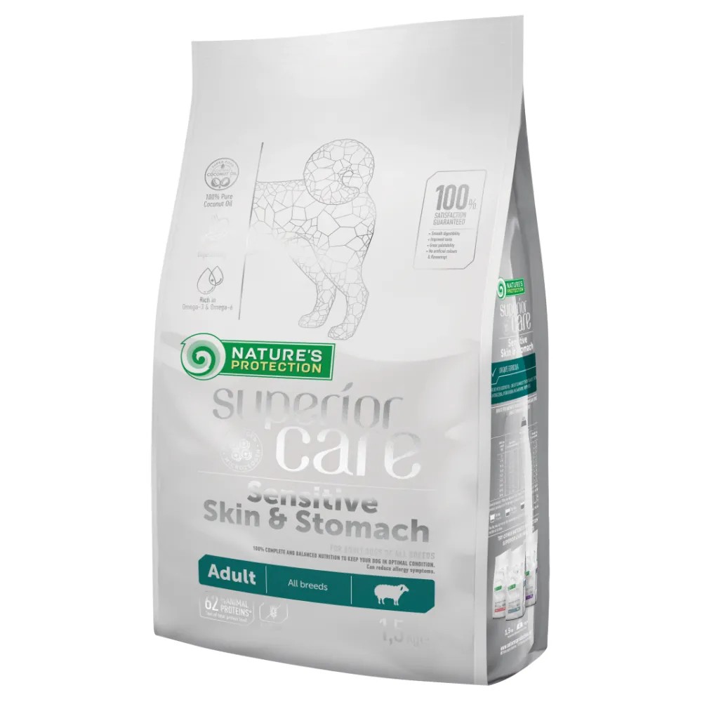 Nature's Protection Adulto Sensitive Skin & Stomach Cordero 1,5kg