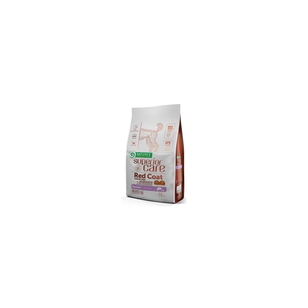 Nature's Protection Junior Red Coat No Grain Razas Pequeñas Salmón  1,5kg