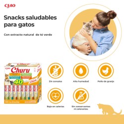 Churu Snack Líquido Variedades de Pollo para gatos