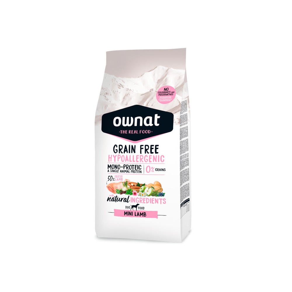 Ownat Grain Free Hipoalergénico Mini Cordero 3kg