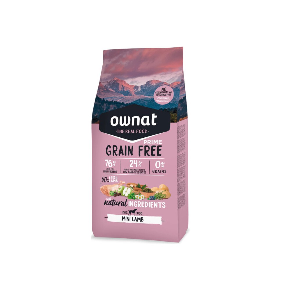 Ownat Mini Prime Grain Free Cordero 3kg