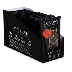 CAT´S LOVE VACUNO PURO  SOBRES 12 x 85 GR