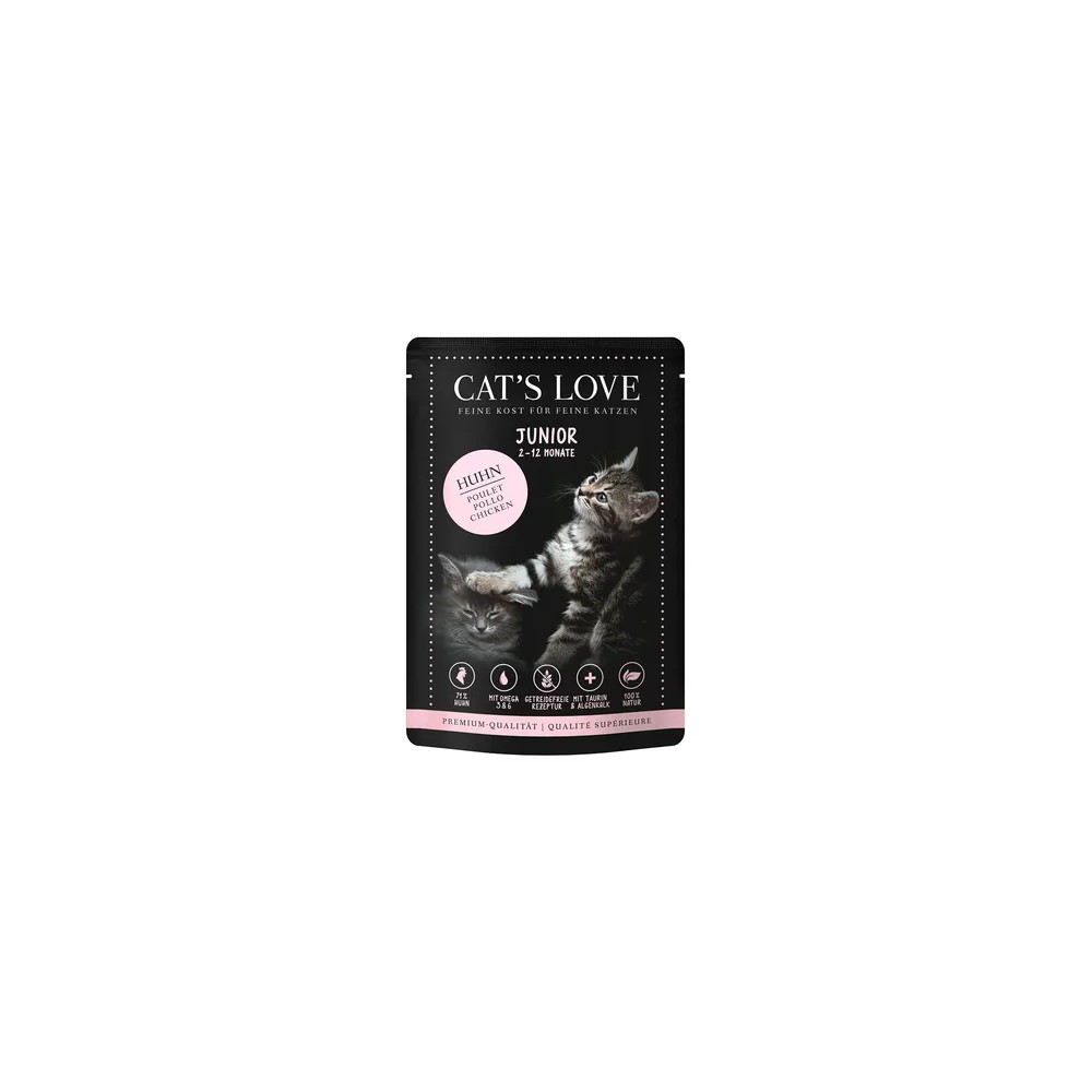 CAT´S LOVE POLLO JUNIOR SOBRES 12 x 85GR