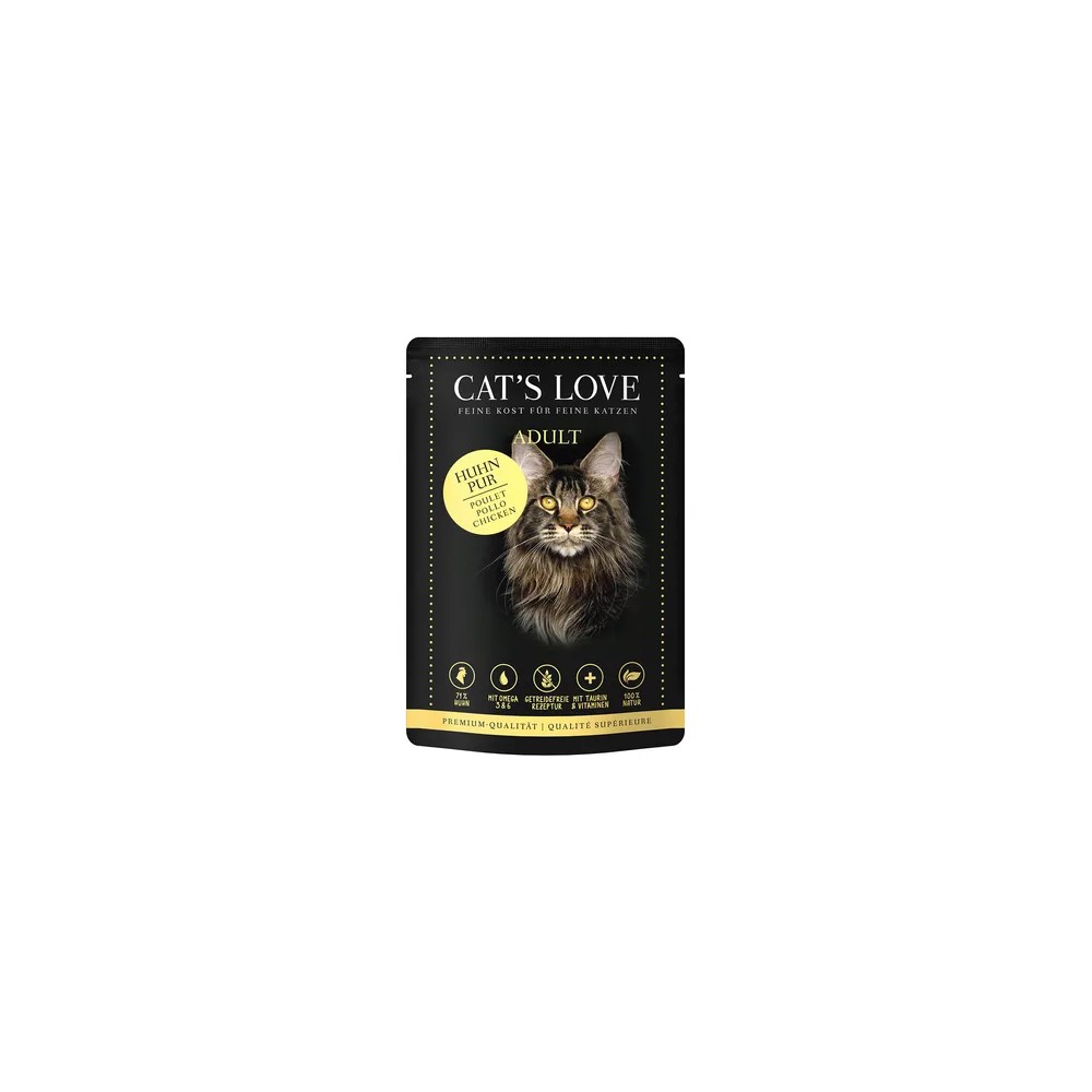 CAT´S LOVE SOBRES PURO POLLO 12 x 85 g