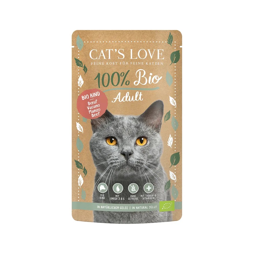 CAT´S LOVE BIO SOBRES VACUNO ECOLOGICO 6 x 100 GR