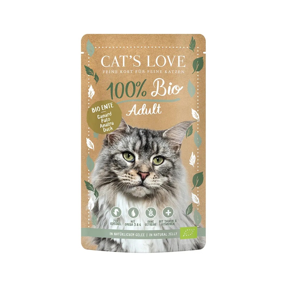 CAT´S LOVE BIO PATO ECOLÓGICO SOBRES 6x100 GR
