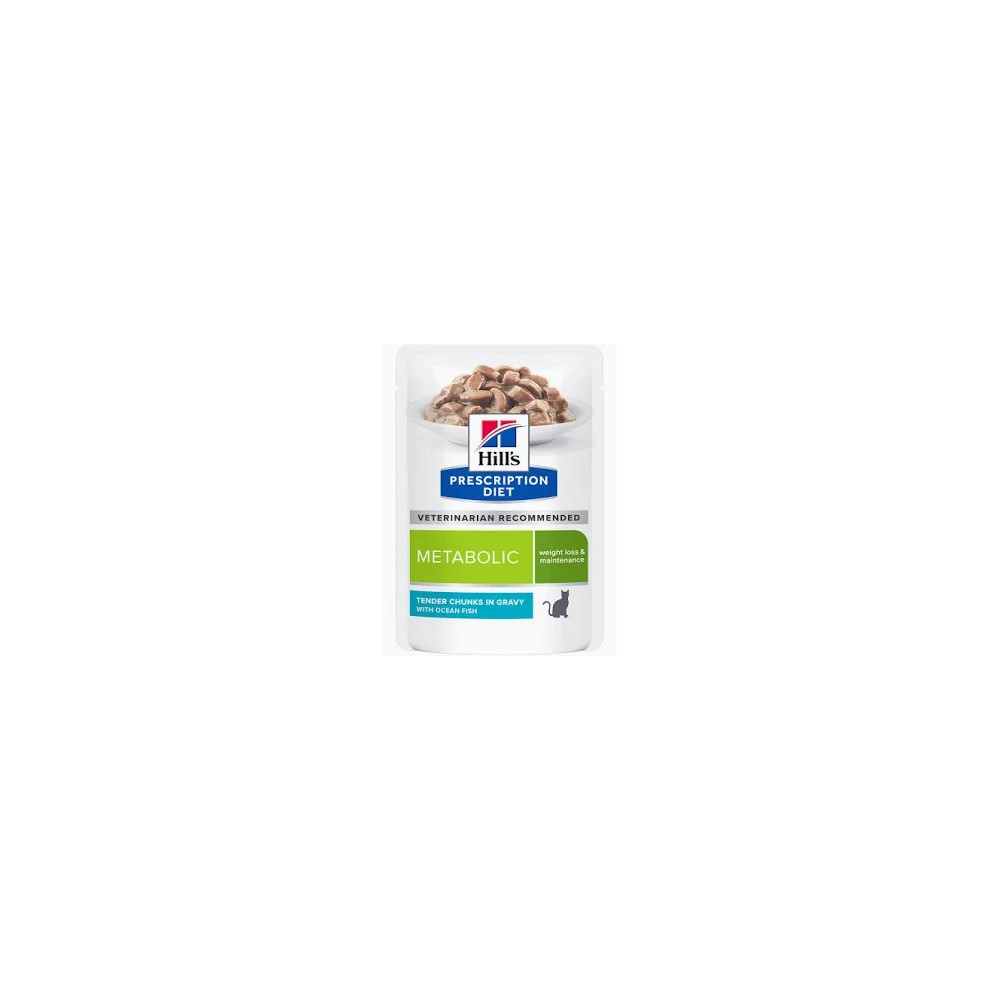 Hill's Gatos Prescription Diet Metabolic Weight Control Sobres Sabor Pescado  85 gr