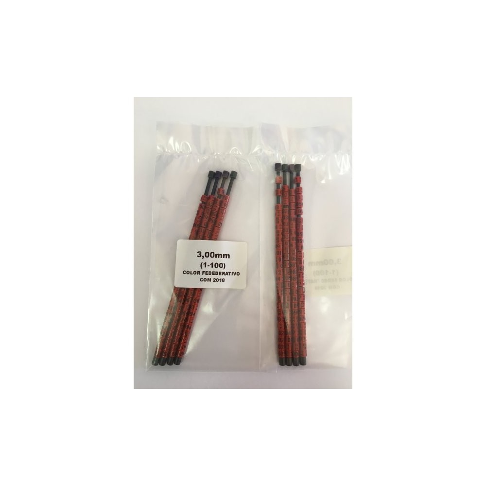 TIRA DE 25 ANILLAS DEL AÑO COLOR FEDERATIVO  3MM