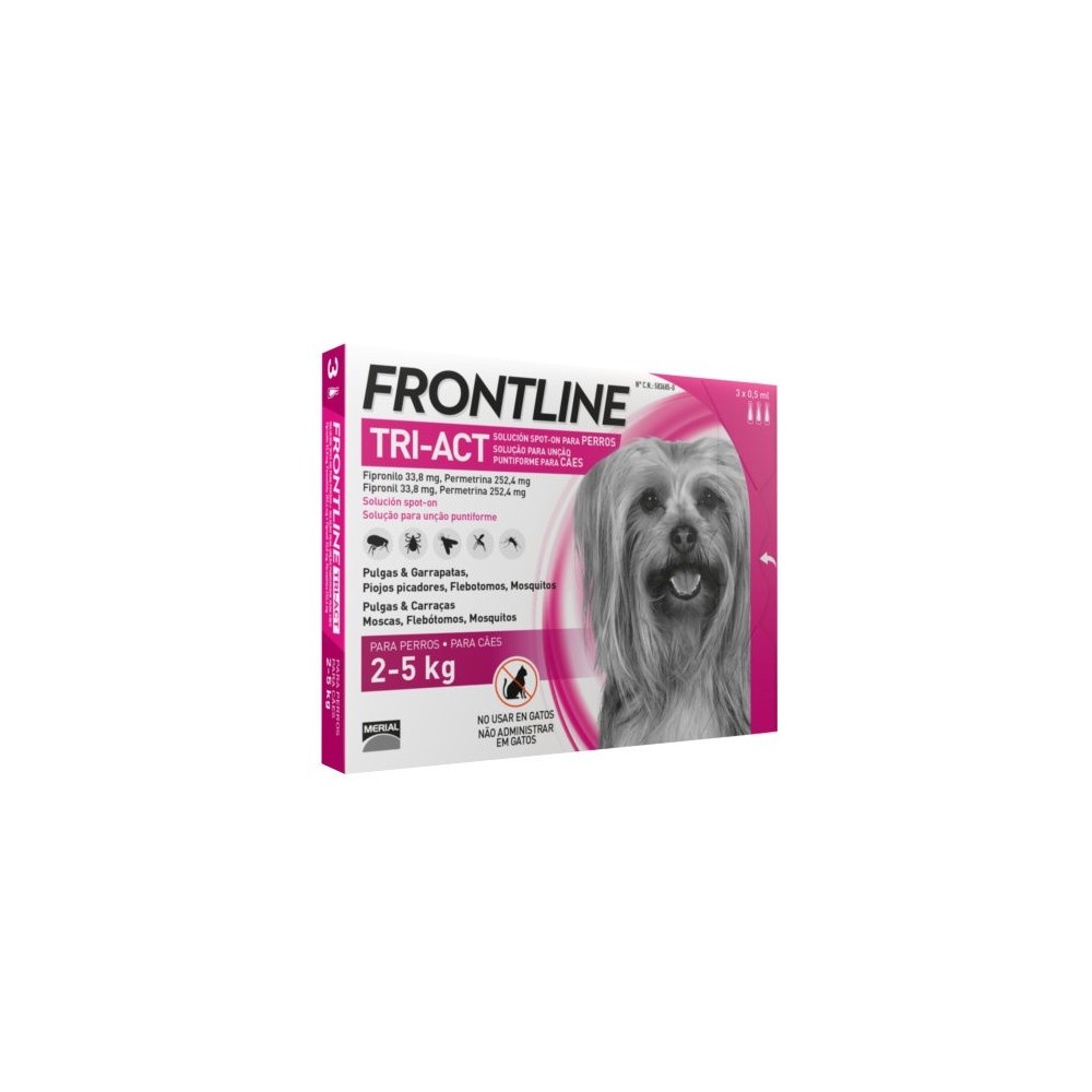 FRONLINE TRI ACT  2- 5 KG  6 PIPETAS