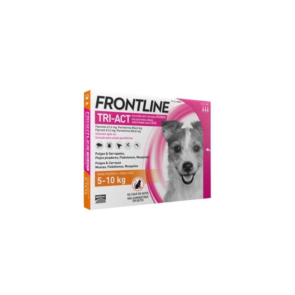 FRONTLINE TRI ACT 5 A 10 KG 6 PIPETAS