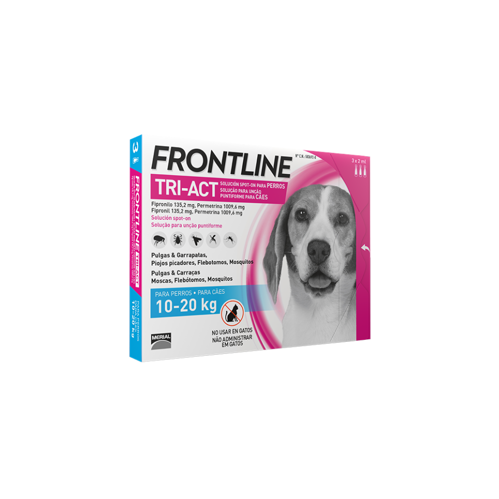 FRONTLINE TRI ACT  10 - 20 KG 6 PIPETAS