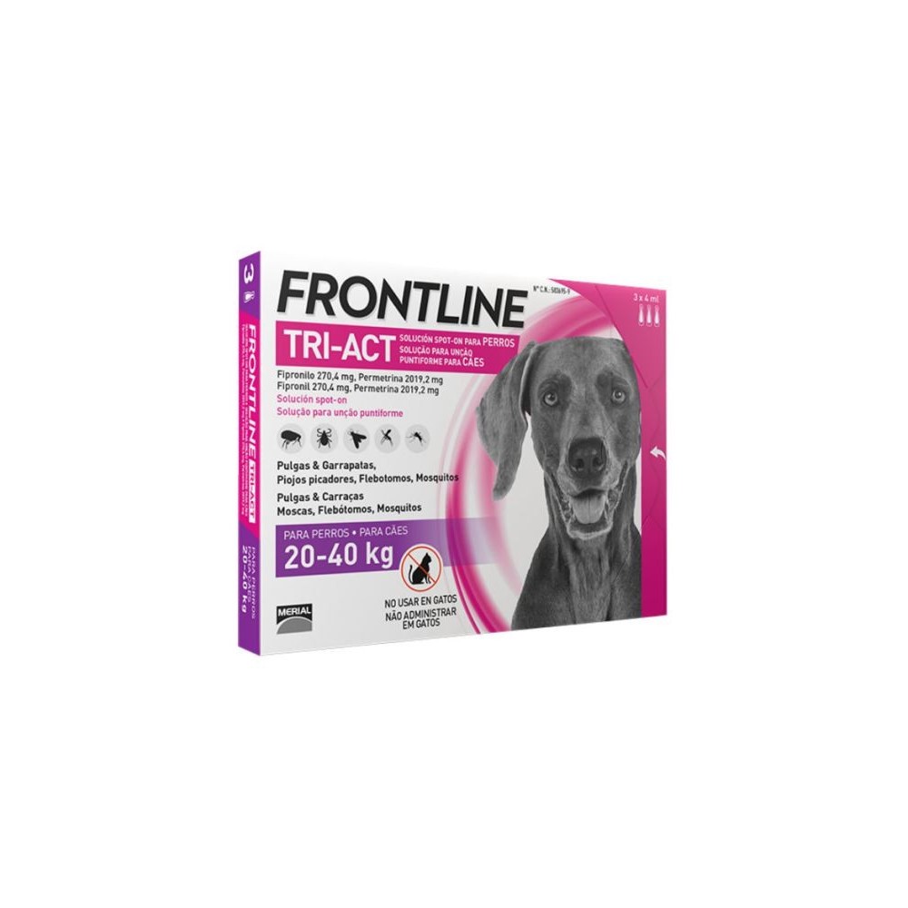 FRONTLINE 20 - 40 KG  6 PIPETAS